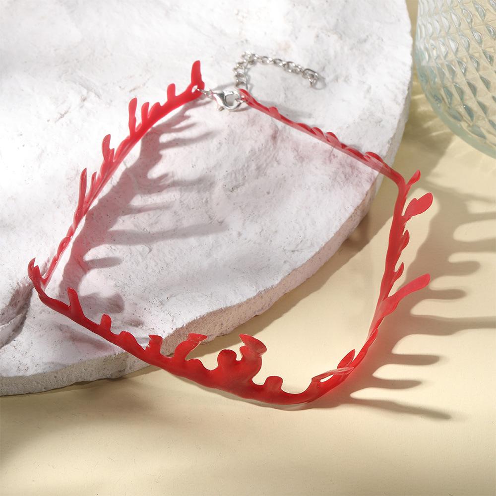 Горячее ожерелье на Хэллоуин с преувеличенной индивидуальностью, регулируемое ожерелье из смолы с подвеской в виде крови.