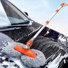 Car Wash Mop Rotating Double Brush Head Three-Section Telescopic Mop Telescopic MopWindow Cleaning Maintenance Car Accessories