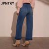 Женские модные повседневные брюки и капри JPNTKY однотонные с принтом