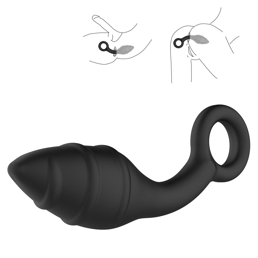 Rear Pull Ring Bead Anal Dilator for Female Masturbation and Deep Insertion