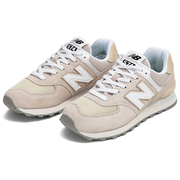 New Balance Nb 574 Универсальные Удобные Низкие Повседневные Кроссовки Унисекс кроссовки Молочно-белые U574FOG-D