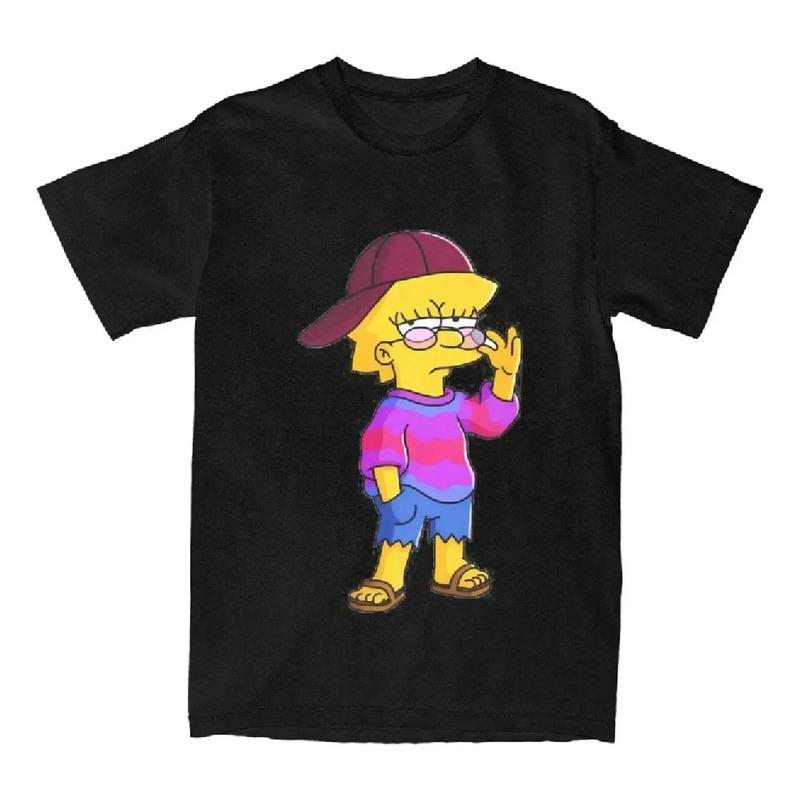 Camiseta Con Cara Aburrida De Lisa Simpson, Modernas Y Genia
