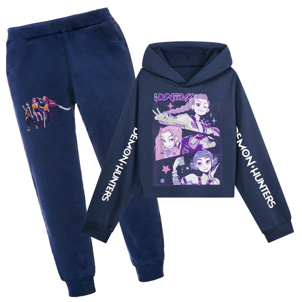 Children's Two-piece Hooded Top And Pants Long-sleeved Printed Sweatshirt Set