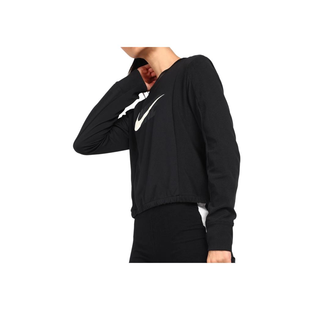 Nike Футболка с логотипом American Vintage с пряжкой на большой палец, спортивная, для бега, с длинным рукавом, женская, черная DD6943-010