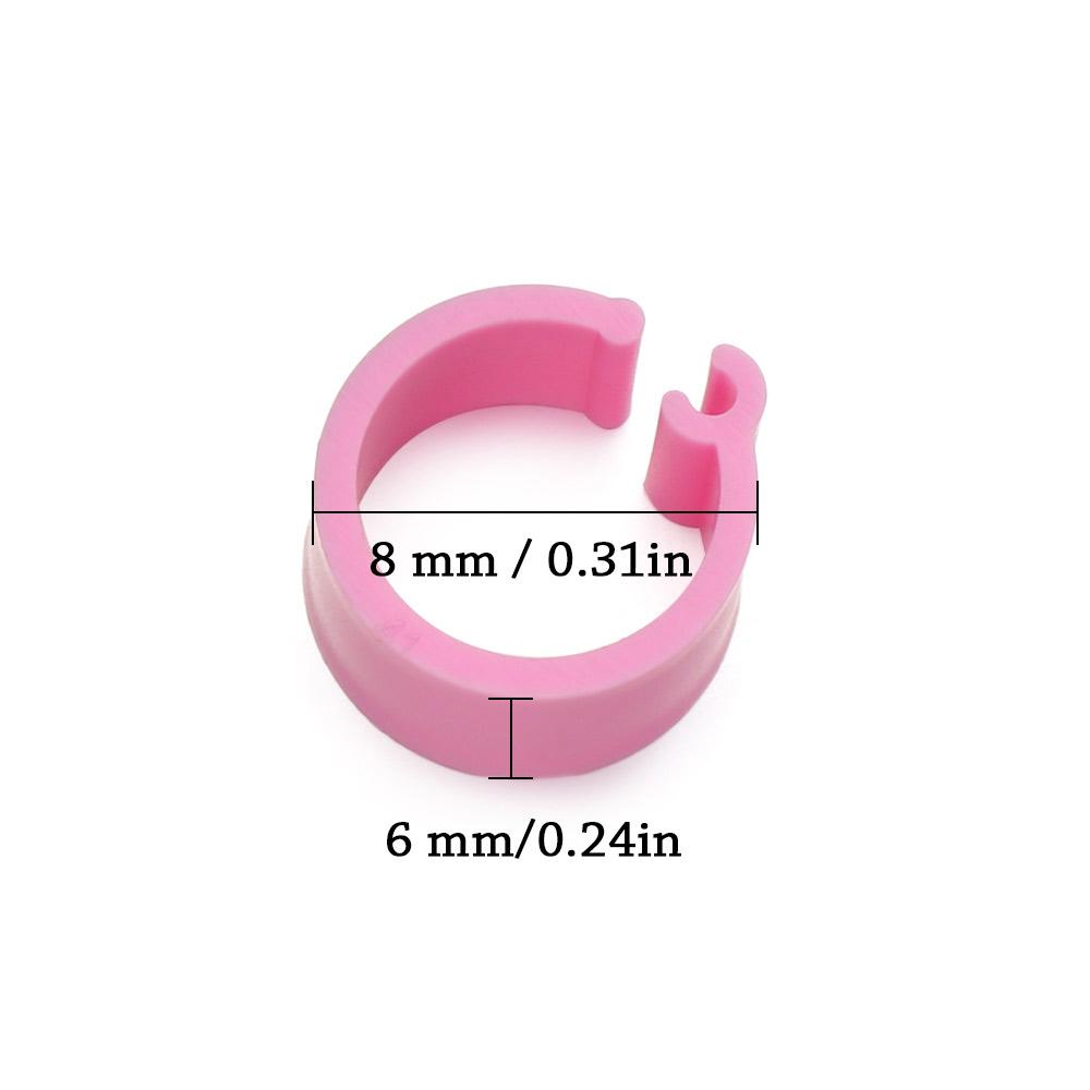 100 шт. Цветные кольца для птиц, ножные кольца, клипсы для птицеводства