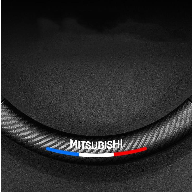 Breathable PU Leather Anti-Slip Universal Car Steering Wheel Cover for Mitsubishi Lancer ASX Outlander Pajero Evolution Car