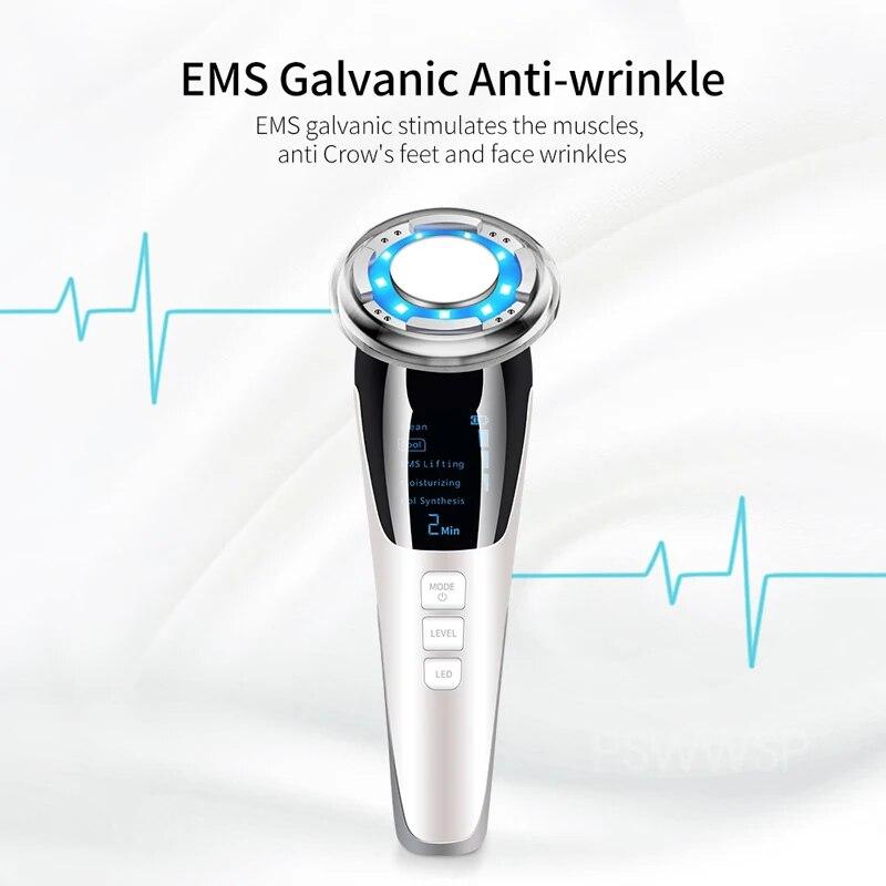 EMS Facial Massager Micro Current Face Lifting Device Skin Tighten Machine Wrinkle Removal Hot Cool Face Skin Care Beauty Device