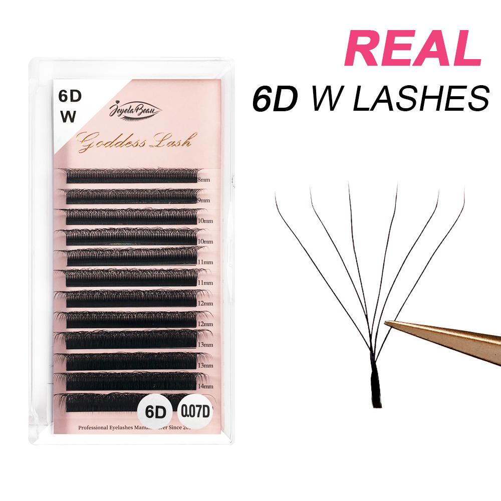 Goddess Cilios 6D W-образное наращивание ресниц Автоматическое раскрытие W-ресницы Завиток C/D Высококачественные индивидуальные накладные ресницы
