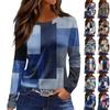 Women's Daily Casual Long-sleeved Printed O-neck Top