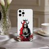 Чехол для телефона с принтом S-Santa M-Muerte Для iPhone 17,16,15,14,13,12,11 Plus,Pro Max,XS,Мягкий силиконовый черный чехол