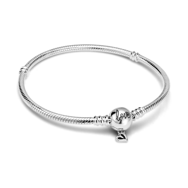 Women Fashion Trend 925 Silver Snake Chain Charm Bracelets Fit Original Bead Pendant DIY Fashion Jewelry Making Accessories Gift