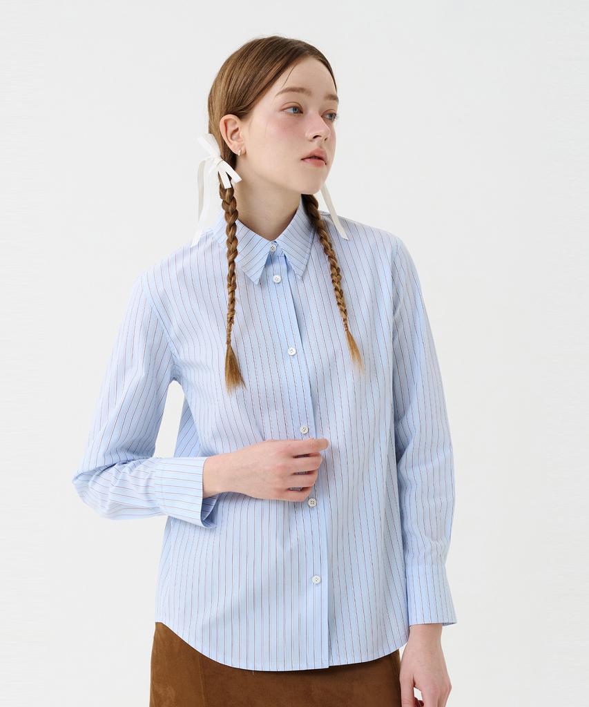 VOYONN Trendy Striped Shirt Blue 0130