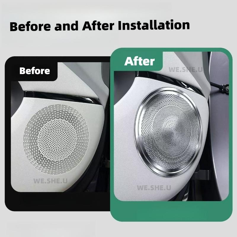 For Xpeng MONA L03 2026 2027 Door Air Outlet Protective Cover Dustproof Stainless Steel Car Interior Modified Accessories