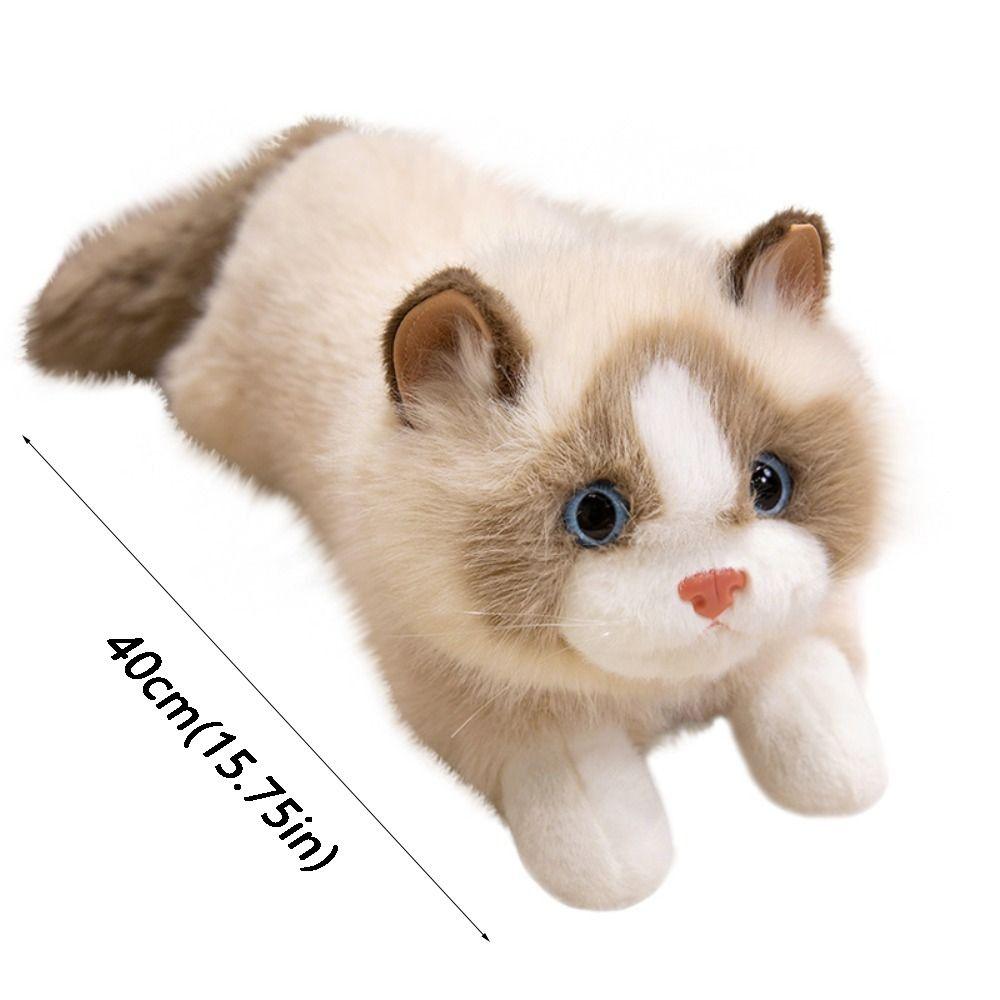 Voiced Realistic Cat Doll Soft Simulated Kitten Model Cute Simulation Cat Plush Toys  Kids