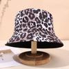 Leopard Print Bucket Hat Female Double-Sided Can Wear Sunshade Basin Hat