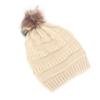 European and American hot-selling adult winter plush wool hat hairball warm knitted hat thickened hat