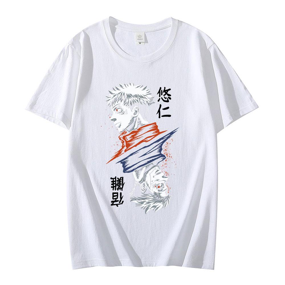 Горячая футболка аниме дзюдзюцу кайсен Ryomen Sukuna Itadori Yuji футболка с графическим принтом модные крутые винтажные футболки с короткими рукавами унисекс