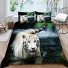 3D Tiger Print Breathable Comfortable Bedding Suit Home Decor Bed Clothes Pillowcase Comforter Duvet Cover