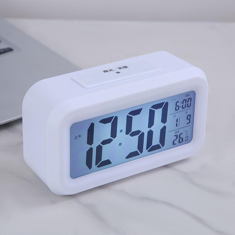 Photosensitive Luminous Student Desktop Alarm Clock with Voice Feature