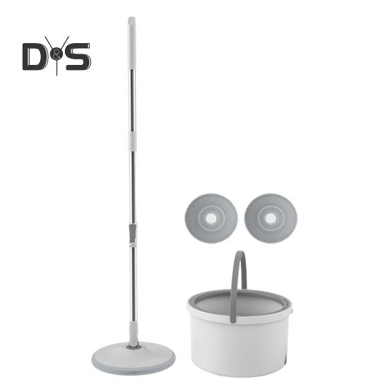 Retractable Handle Mop 360 Degree Rotating Cleaning Microfiber Wet Dry Floors Mop Bucket Set Easy Corner Cleaning Mop