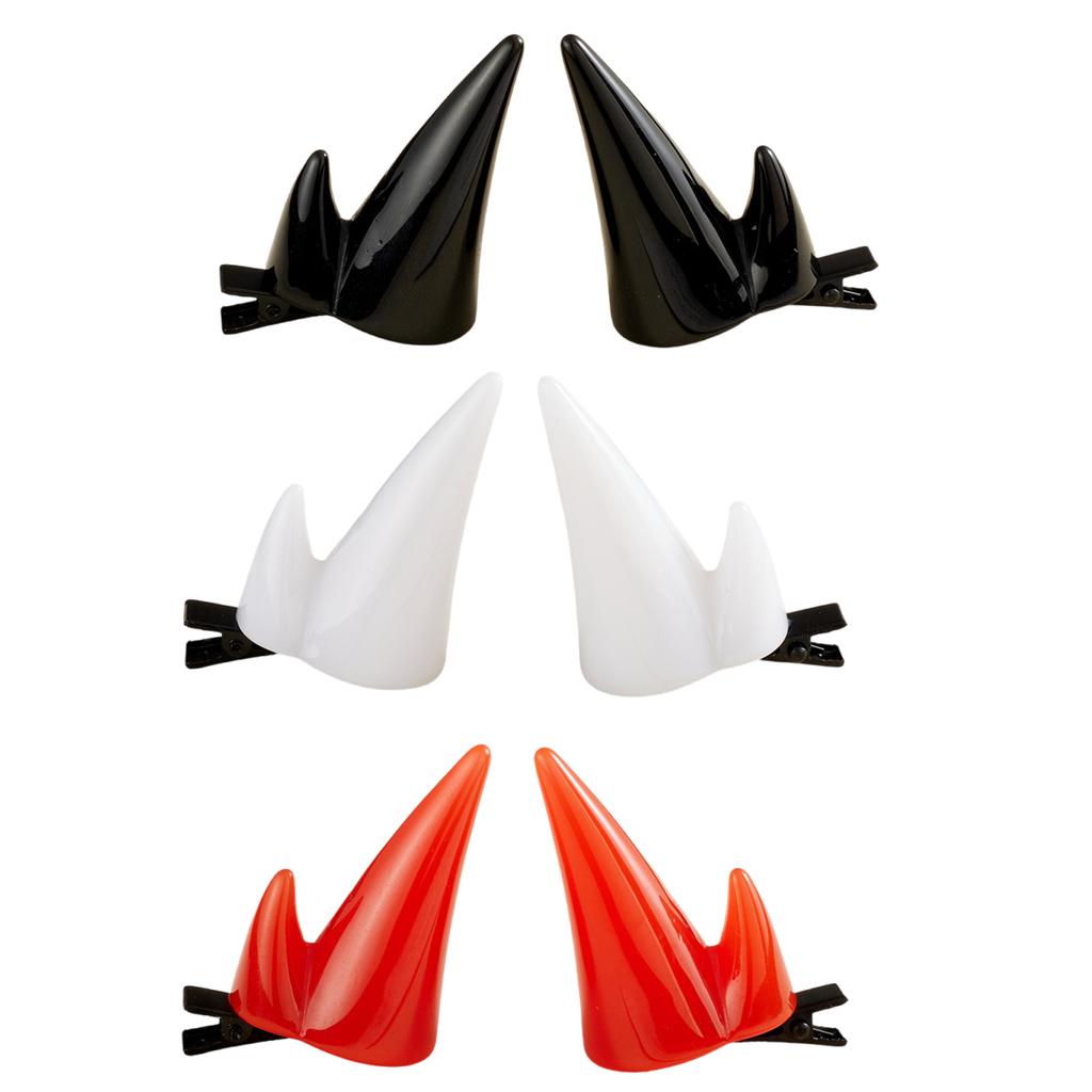 2 шт. Заколка для волос в виде рогов дьявола для костюма на Хэллоуин, косплей-вечеринки, аксессуары для волос, мультяшные заколки для волос для женщин, девушек, взрослых