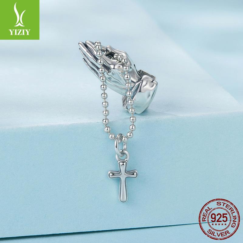 Chain Cross Diy Beaded Accessories Thanksgiving Gift S925 Sterling Silver String Decoration