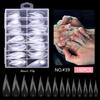 Eagle'S Talon 120/140 Pcs Short Curved Stiletto False Nail Tips Clear Soft Fake Nails Extensions For Diy Nail Salon Manicure