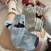 Носки Женские Черный Кот Женские Носки Милый Мультяшный Весна и Осень Гольфы Женские Нишевые Девочка Носки с Начесом
