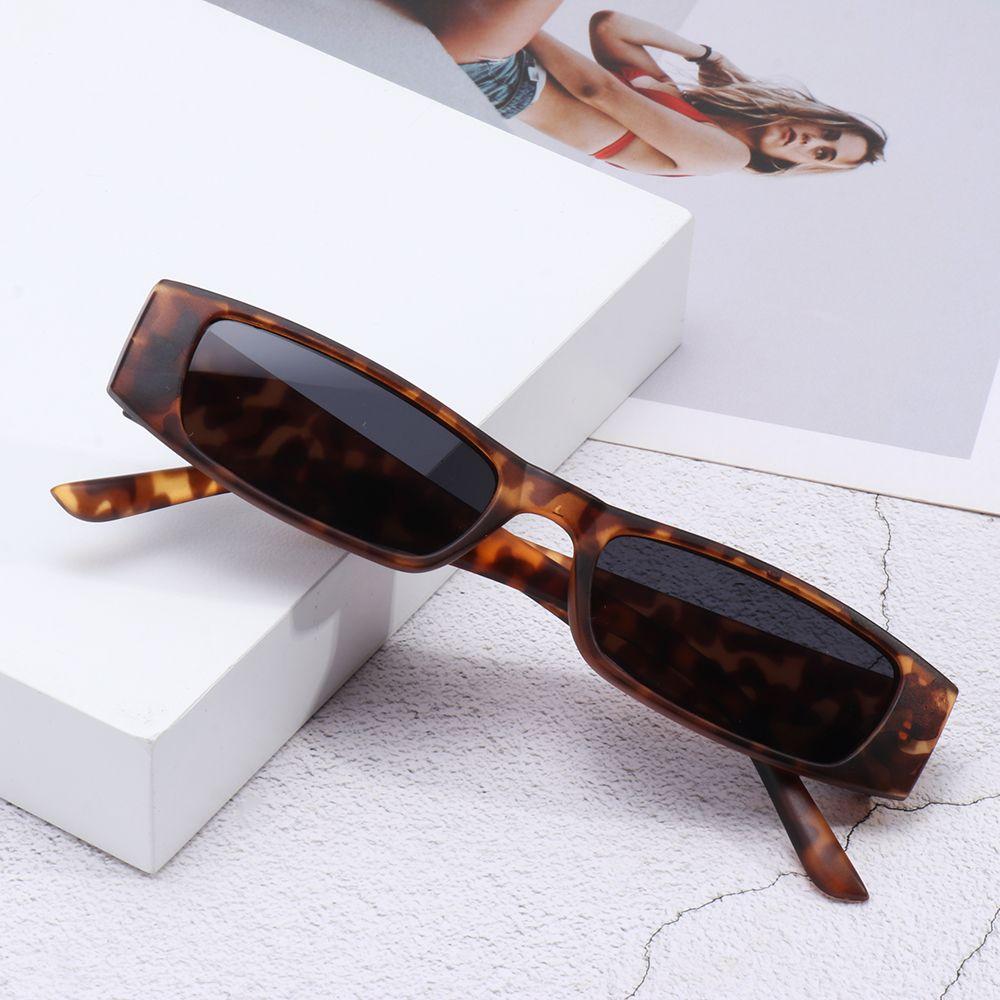 Vintage Trending Eyewear Small Rectangle Sunglasses Small Frame Retro Sun Glasses Narrow Sunglasses