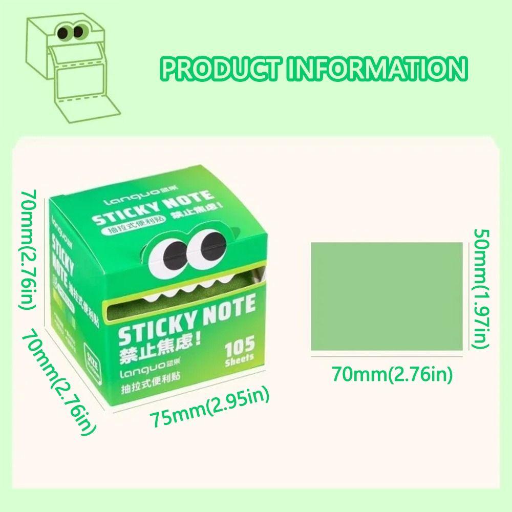 105 листов Kawaii Красочный блокнот для записей Креативный квадратный блокнот для записей Портативный выдвижной дневник с липкими записями