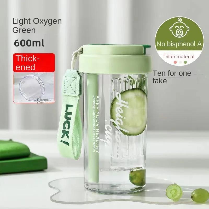 Летний портативный стакан для воды 600 мл спортивная бутылка для воды пищевой материал тритан стакан для воды женский стакан с соломинкой удобный стакан