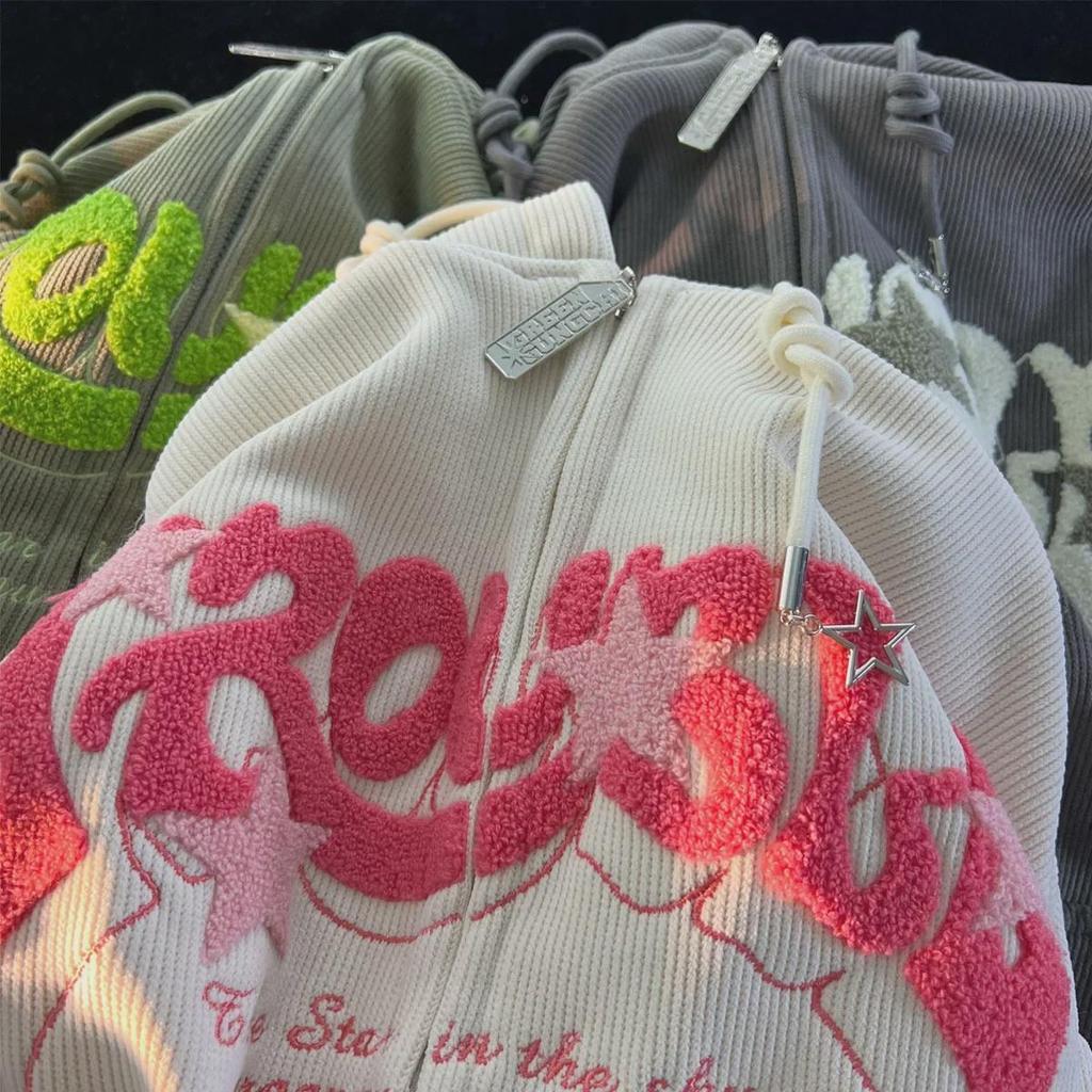 2023 Мужской вельветовый кардиган с капюшоном в гонконгском стиле — свободный крой для весны и осени