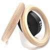 Fitness Wood Gymnastic Rings with Numbered Straps