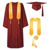 Graduation Cap And Gown 2024 Set With Tassel Honor Cord Graduation Stoles For High School College Bachelor