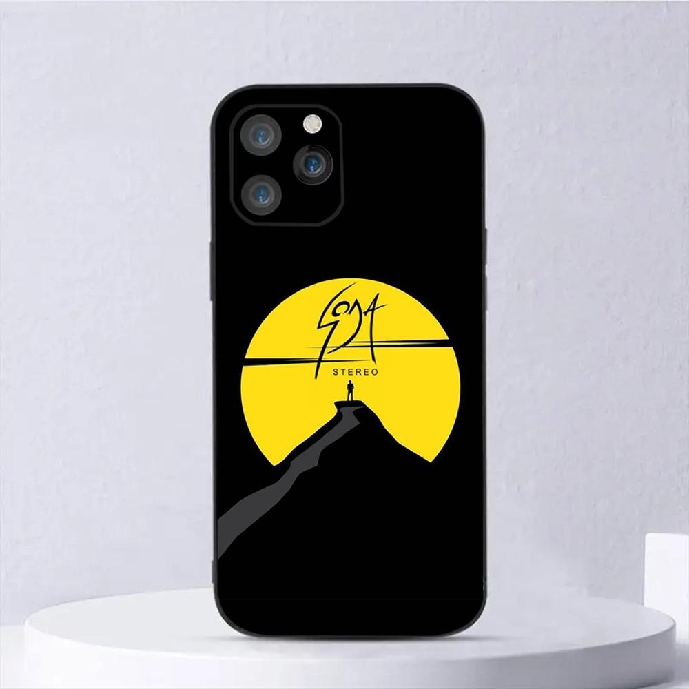 Чехол для телефона с музыкой Soda Stereo для iPhone 15,14,13,12,11,Plus,Pro Max,XS,X,XR,SE,Mini,8,7 Мягкий силиконовый черный чехол