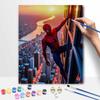 SpiderMan Cityscape Oil Art Painting Kit Home Wall Decor Handmade Gift for Marvel Movie Fans Modern Art Living Room Office Art Decor