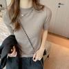 Women's Slim Fit Modal T-Shirt: Round Neck Five-Point Sleeve for Spring & Autumn