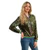 Colour Blocking Sequins Fashion Spring and Autumn Women's Short Baseball Jacket