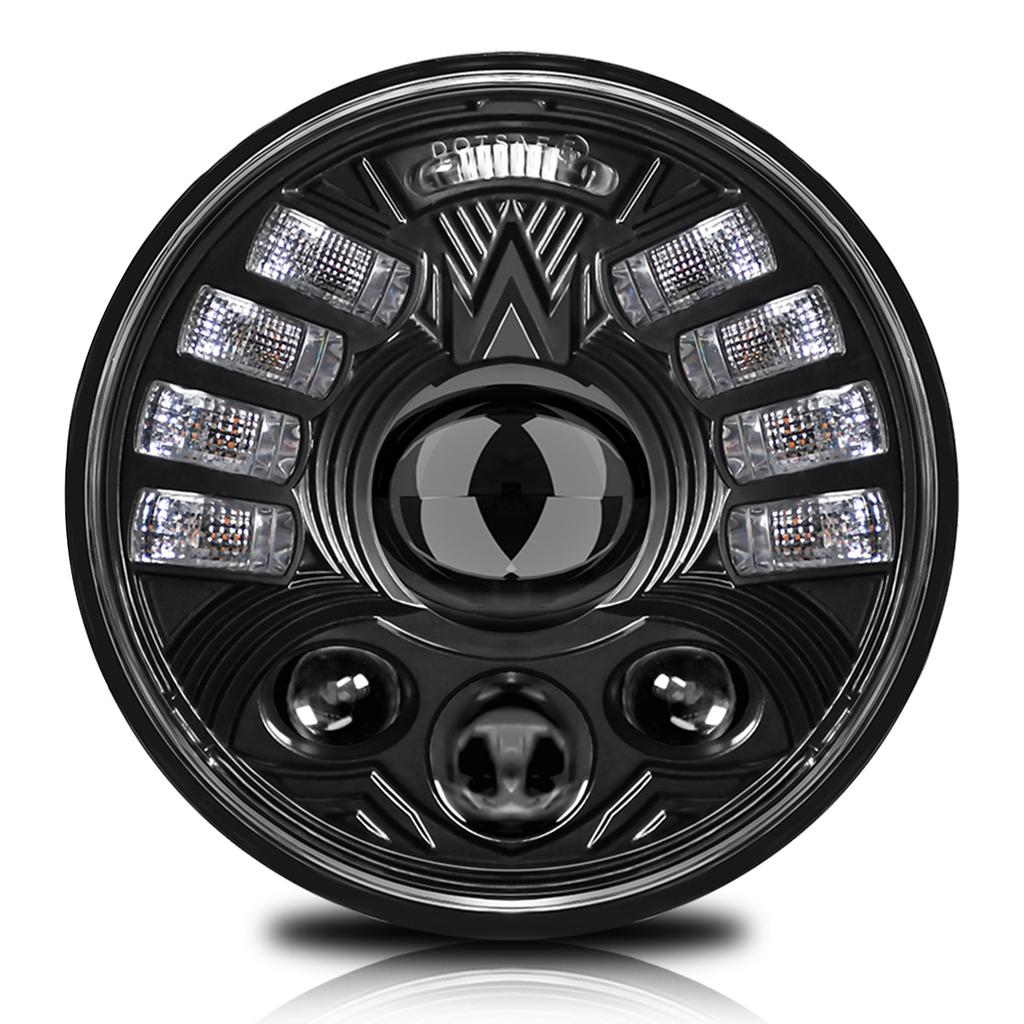 Светодиодная фара 5,75 дюйма для мотоцикла, передняя фара, ближний/дальний свет с ДХО и указателем поворота