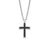Мужское колье - LOTUS - Стальной крест-подвеска - Черный - 50 см - Нержавеющая сталь