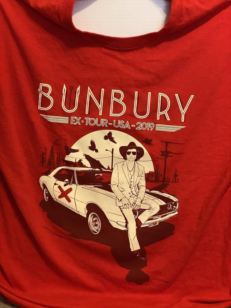 Винтажная Красная Футболка Унисекс Enrique Bunbury 2019 Размеры от S до 5XL Унисекс Футболка