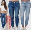 Женские свободные джинсы большого размера с эластичной резинкой на талии и леггинсами