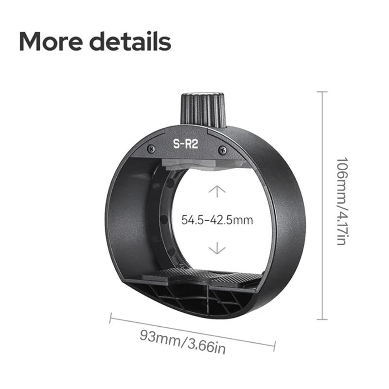 S-R2 Round Head Flash Adapter Rings Replacement for V850III TT685III AD200 V860III TT600 TT520III Photography Accessorie