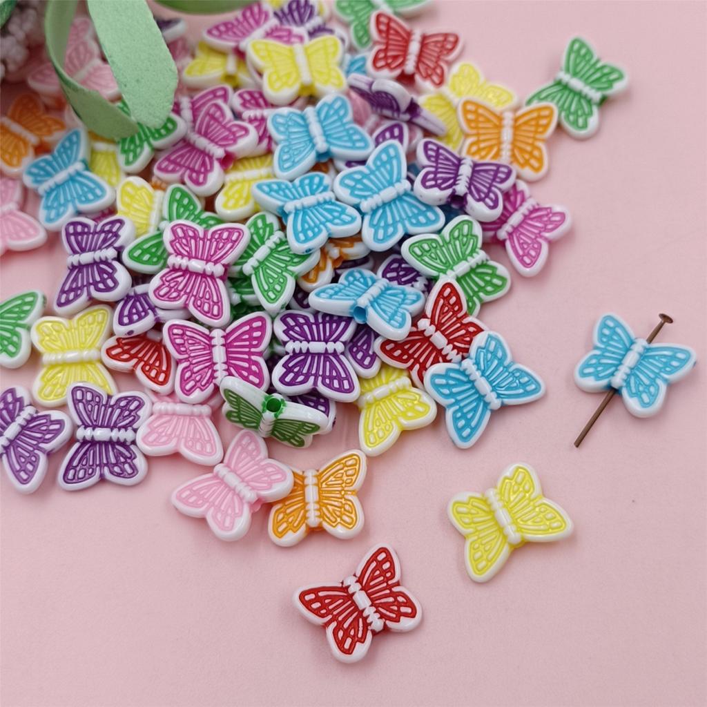 Главная Товары для вечеринок Ожерелья Ювелирные изделия Маркировка DIY Аксессуары 100 шт./пакет Акриловые бусины DIY Материалы для ручной работы Тыква для сережек Бабочка