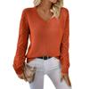 Women's Fashion Casual V-Neck Long Sleeve Loose Personalized Solid Color Sweater