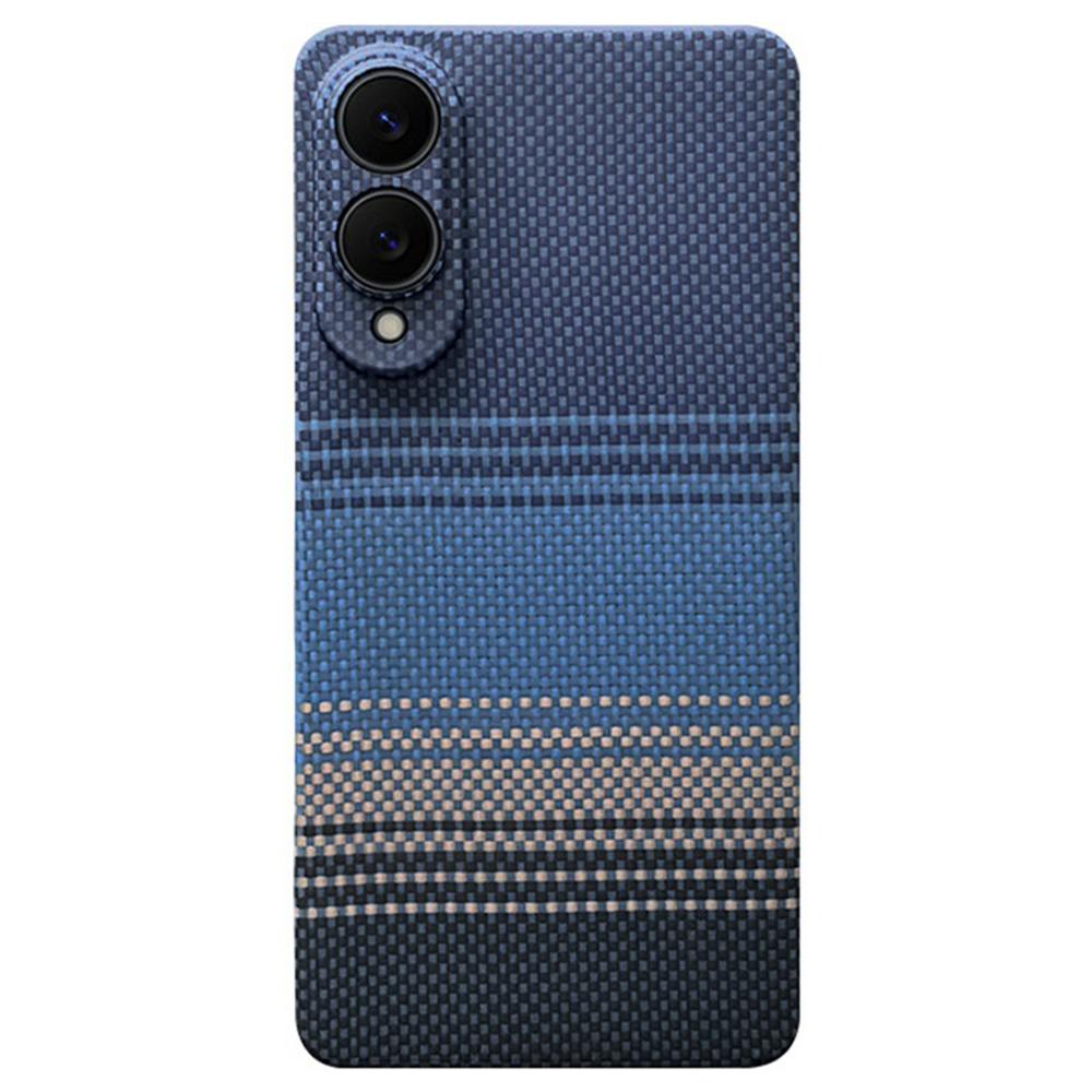 Для Samsung Galaxy S25 Edge Магнитный чехол Точные вырезы Градиентный чехол для телефона из арамидного волокна с металлическим ободком для объектива