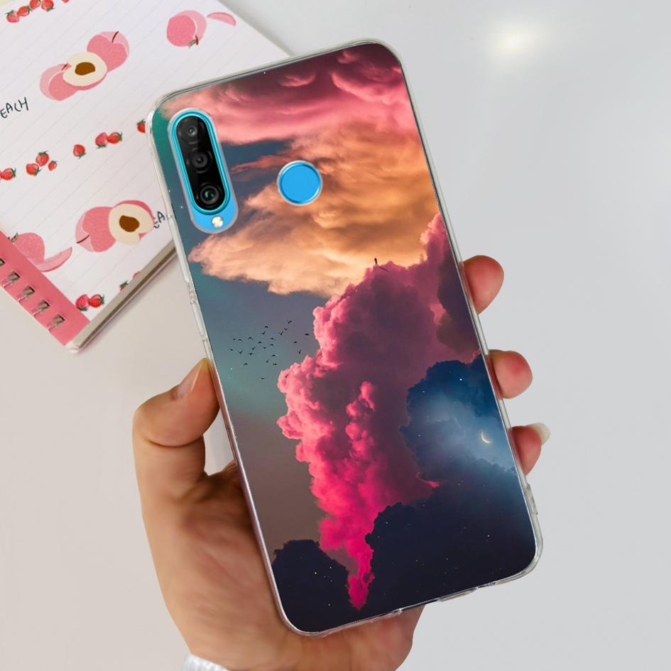 For Huawei P30 Lite Case MAR-LX1M MAR-L21A MAR-LX1A Cute Astronaut Cover Clear Silicone Bumper For Huawei P30 Pro Lite P 30 Capa