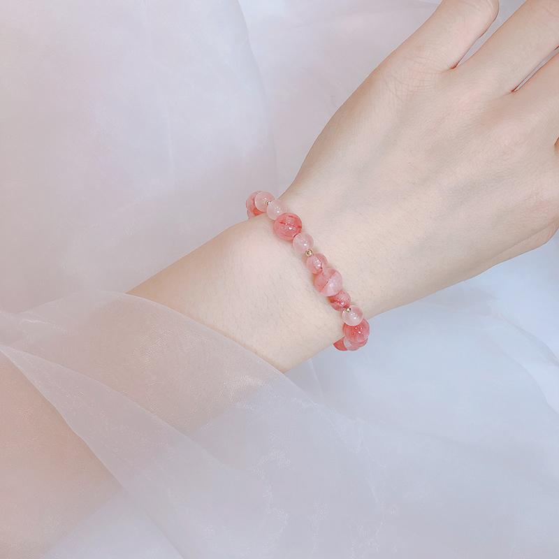 Женский браслет из натурального кристалла, праздничный подарок, браслет на резинке, для свиданий, вечеринок, кристальный браслет, для повседневной носки