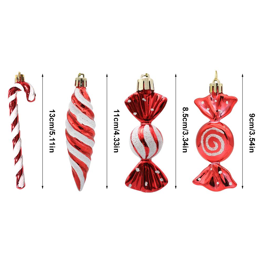 6 шт. Конфетная трость, украшение на рождественскую елку, украшение на рождественскую елку, рождественский венок для вечеринки