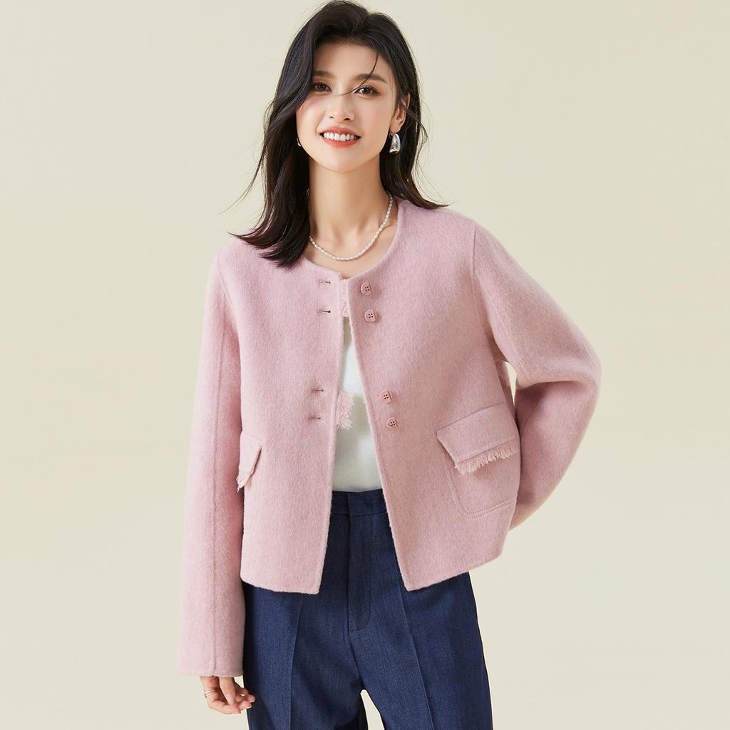 Temperament Short Coat Autumn/Winter Women's New Korean Version Double sided Small Fragrant Style Single breasted Coat